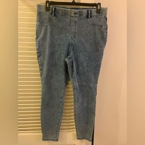 Time and Tru Blue Acid Wash Jeans Jeggings, High Rise, Size XL, 16/18